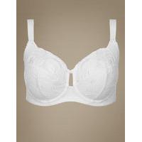 M&S Collection Maximum Support Hibiscus Embroidered Underwired Full Cup Bra DD-H