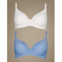 M&S Collection 2 Pack Padded Underwired Full Cup T-Shirt Bras