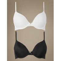 M&S Collection 2 Pack Underwired Plunge T-Shirt Bras
