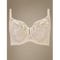 M&S Collection Maximum Support Hibiscus Embroidered Underwired Full Cup Bra DD-H