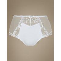 M&S Collection Arelia Lace High Waist Brazilian Knickers