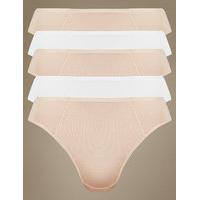 M&S Collection 5 Pack Supima Cotton & Modal High Leg Knickers