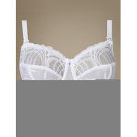 ms collection luxury embroidered non padded strapless bra dd g