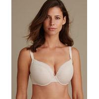 M&S Collection 2 Pack Isabella Lace Trim Padded Plunge T-Shirt Bras DD-G