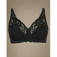 ms collection floral jacquard lace non wired full cup bra aa dd