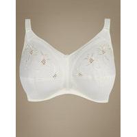 M&S Collection Total Support Non-Wired Embroidered Crossover Full Cup Bra B-G