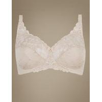 ms collection floral jacquard lace non wired full cup bra aa dd