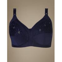 M&S Collection Total Support Non-Wired Embroidered Crossover Full Cup Bra B-G