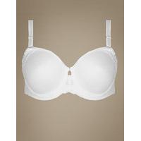 ms collection fleur lace smoothing underwired non padded full cup bra  ...