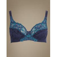 ms collection 2 tone floral lace full cup bra a dd