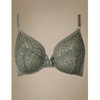 M&S Collection Trellis Lace Underwired Non-Padded Full Cup Bra B-E