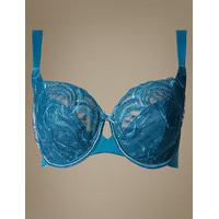ms collection luxury embroidered non padded wired full cup bra dd h
