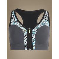 ms collection extra high impact zip front non wired sports bra a g