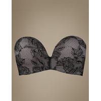 M&S Collection Superhold Lace Non-Wired Padded Strapless Bra A-E