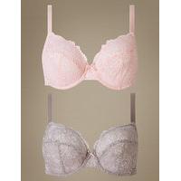 ms collection 2 pack isabella all over lace underwired full cup bra b  ...