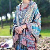 Ms. National Wind Fall And Winter Scarves Cotton Long Thick Literature Shawl