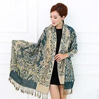 Ms. National Wind Long Section Of Cotton Jacquard Fringed Scarves