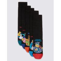 M&S Collection 5 Pairs Of Cotton Rich Socks