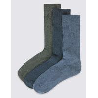M&S Collection 3 Pairs of Freshfeet Non Elastic Socks