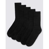 ms collection 5 pairs of cool fresh cotton rich sports socks