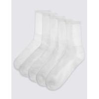 ms collection 5 pairs of cool fresh cotton rich sports socks