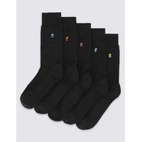 M&S Collection 5 Pairs of Freshfeet Cushioned Sole Socks