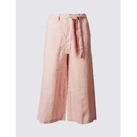 M&S Collection Pure Linen Cropped Trousers