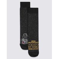 ms collection 2 pairs of cotton rich star wars socks