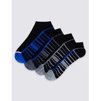 M&S Collection 4 Pairs of Cool & Fresh Trainer Liner Socks