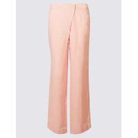 ms collection pure linen wide leg trousers