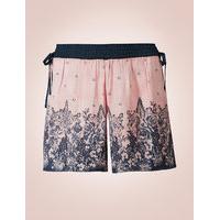 ms collection satin floral print short pyjama bottoms