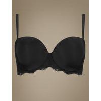 M&S Collection Underwired Padded Lace Sling Strapless Bra A-E