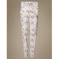 ms collection floral print cuffed hem pyjama bottoms