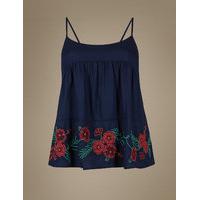 M&S Collection Modal Blend Embroidered Camisole Pyjama Top