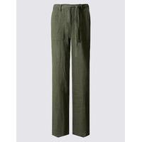 M&S Collection Pure Linen Wide Leg Trousers