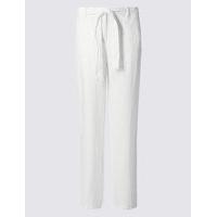 M&S Collection Pure Linen Wide Leg Trousers