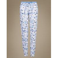 M&S Collection Floral Print Cuffed Pyjama Bottoms