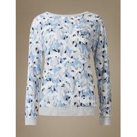 M&S Collection Floral Print Long Sleeve Pyjama Top