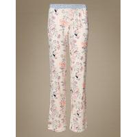 M&S Collection Floral Print Straight Leg Pyjama Bottoms