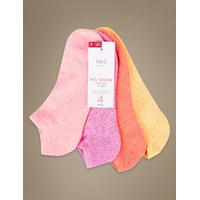 M&S Collection 4 Pair Pack Trainer Liner Socks