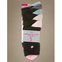 M&S Collection 5 Pair Pack Ankle High Socks