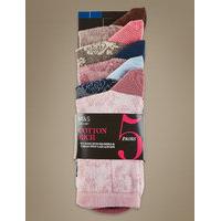 ms collection 5 pair pack ankle high floral socks