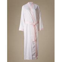 M&S Collection Satin Geometric Print Wrap Dressing Gown