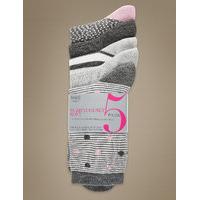 M&S Collection 5 Pair Pack Supersoft Ankle Socks