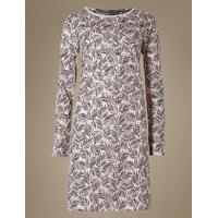 M&S Collection Pure Cotton Printed Long Sleeve Nightdress