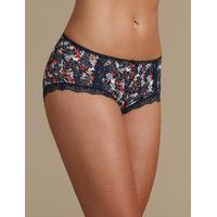 M&S Collection 2 Pack Lace Trim Midi Knickers