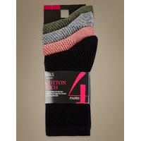 M&S Collection 4 Pair Pack Ankle High Pointelle Socks