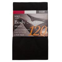 ms collection 2 pair pack 120 denier body sensor opaque tights