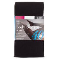 M&S Collection 3 Pair Pack 40 Denier Body Sensor Opaque Tights