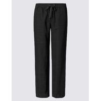 M&S Collection Pure Linen Wide Leg Trousers